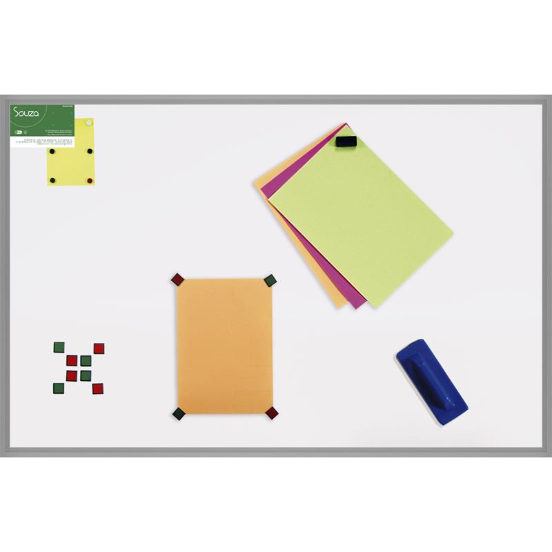 QUADRO AVISO MAGNÉTICO 90 CM X 60 CM ALUMÍNIO POP - SOUZA UNIDADE