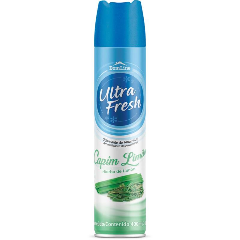 ODORIZADOR DE AMBIENTE DOMLINE ULTRA FRESH CAPIM LIMÃO 400 ML - BASTON UNIDADE