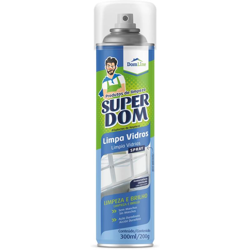 PRODUTO PARA LIMPEZA DOMLINE LIMPA VIDROS 300 ML - BASTON UNIDADE