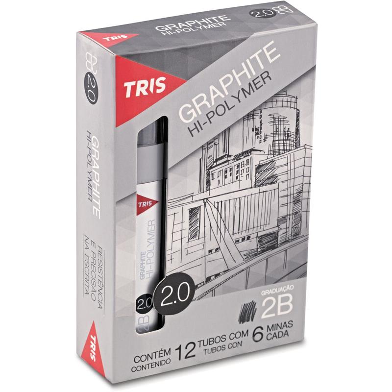 GRAFITE (2,0 MM) TRIS 2B 12TUBOSX06MINAS - SUMMIT CAIXINHA