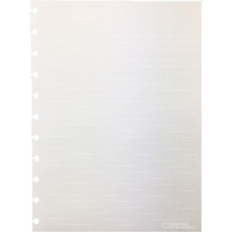 CADERNO INTELIGENTE (REFIL) GRANDE PAUTA BRANCA 90G. 50FLS - CADERNO INTELIGENTE PACOTE