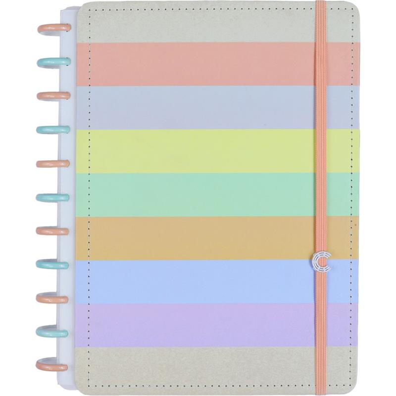 CADERNO INTELIGENTE G+ ARCO ÍRIS PASTEL 140 FOLHAS - CADERNO INTELIGENTE UNIDADE