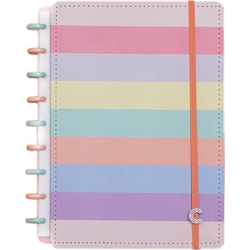 CADERNO INTELIGENTE MEDIO ARCO-IRIS PASTEL 80FLS. - CADERNO INTELIGENTE UNIDADE