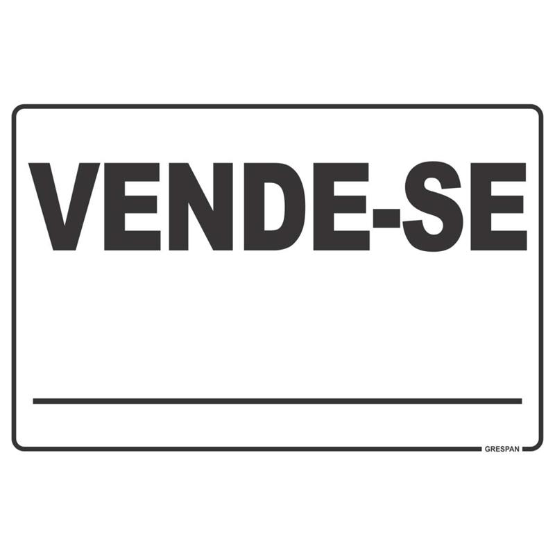 PLACA DE SINALIZACAO VENDE-SE 20X30CM. - GRESPAN PCT.C/05