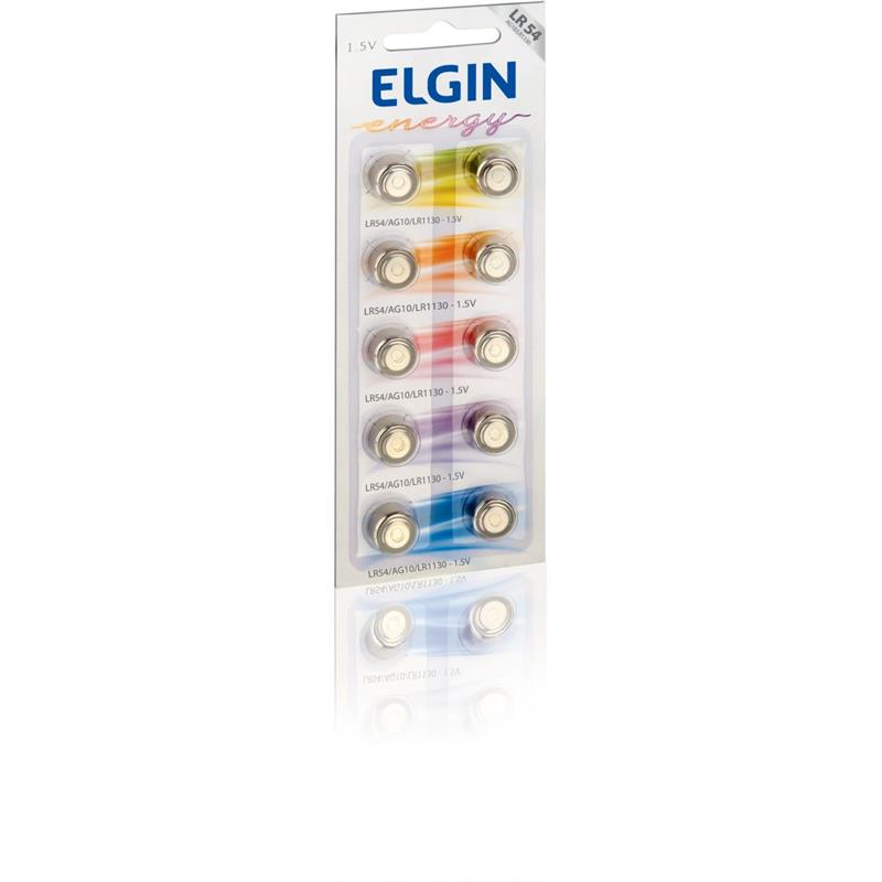 PILHA/BATERIA BOTAO LR54 1.5V. - ELGIN CT.C/10