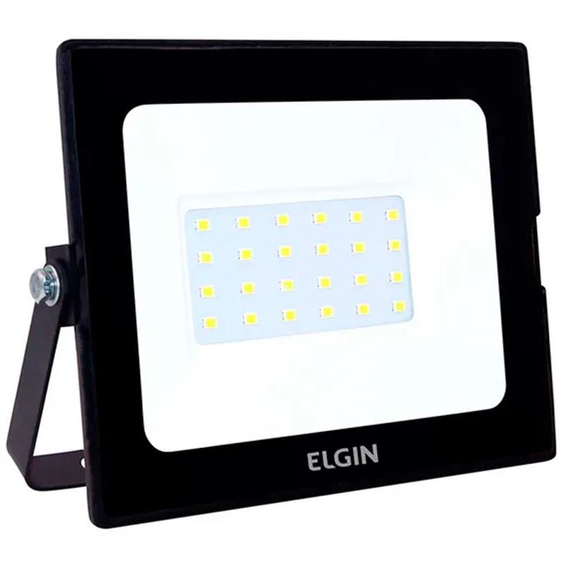 REFLETOR DE LED POWER IP65 30W BIVOLT 6500K PT - ELGIN UNIDADE