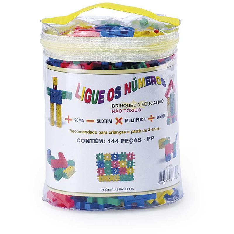 BRINQUEDO PARA MONTAR LIGUE NUMEROS 144 PECAS - MONTE LIBANO UNIDADE
