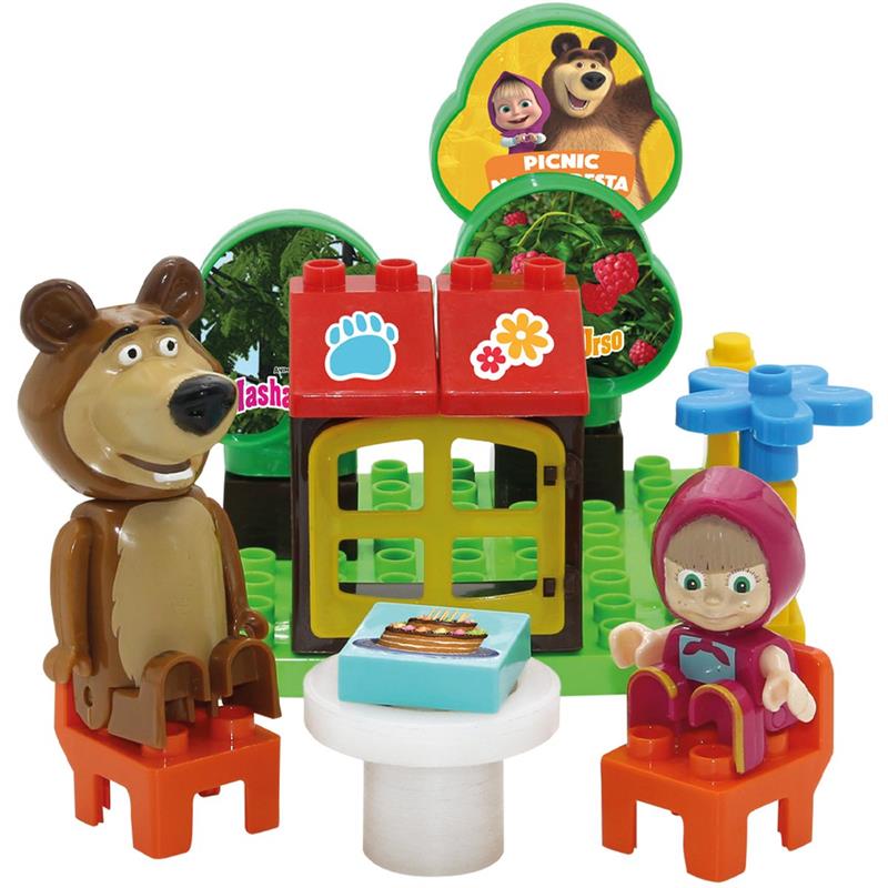 BRINQUEDO PARA MONTAR MASHA E O URSO PICNIC NA FLORE - MONTE LIBANO UNIDADE