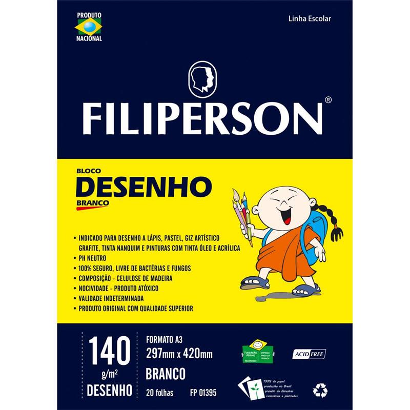 BLOCO TECNICO (SEM MARGEM) DESENHO A-3 140G.20FLS.BRANCO - FILIPERSON PCT.C/05