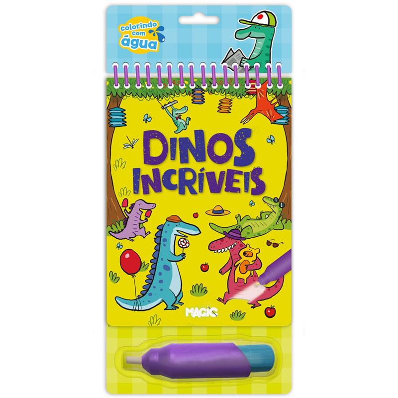 LIVRO BRINQUEDO ILUSTRADO AQUABOOK DINOS - MAGIC KIDS UNIDADE