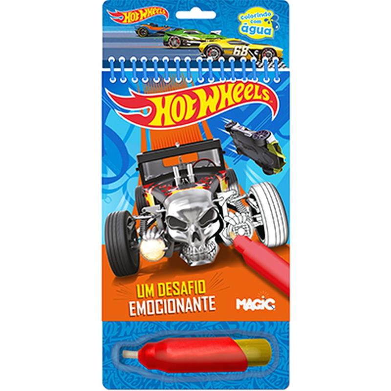 LIVRO BRINQUEDO ILUSTRADO AQUABOOK HOT WHEELS - MAGIC KIDS UNIDADE