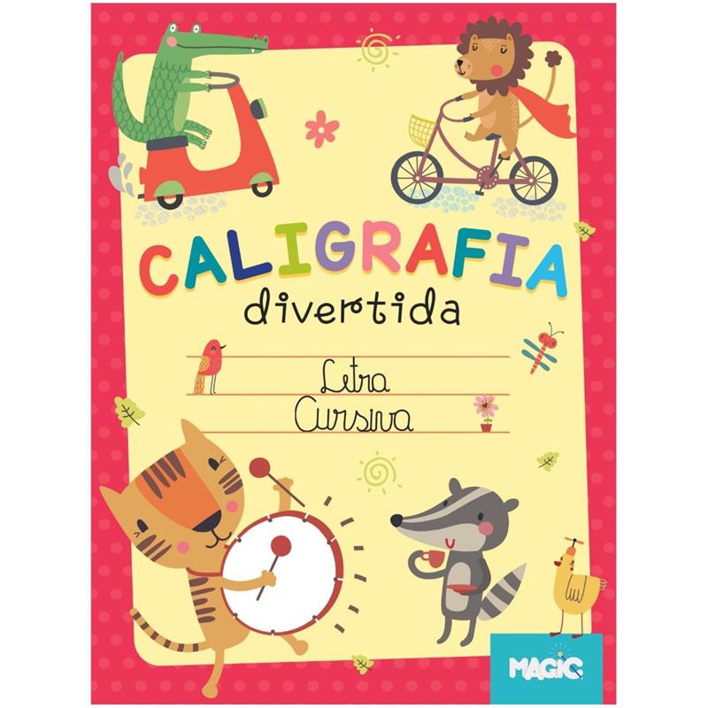 LIVRO PEDAGÓGICO CALIGRAFIA ALFABETO LETRA CURSIVA COM 16 PÁGINAS - MAGIC KIDS UNIDADE