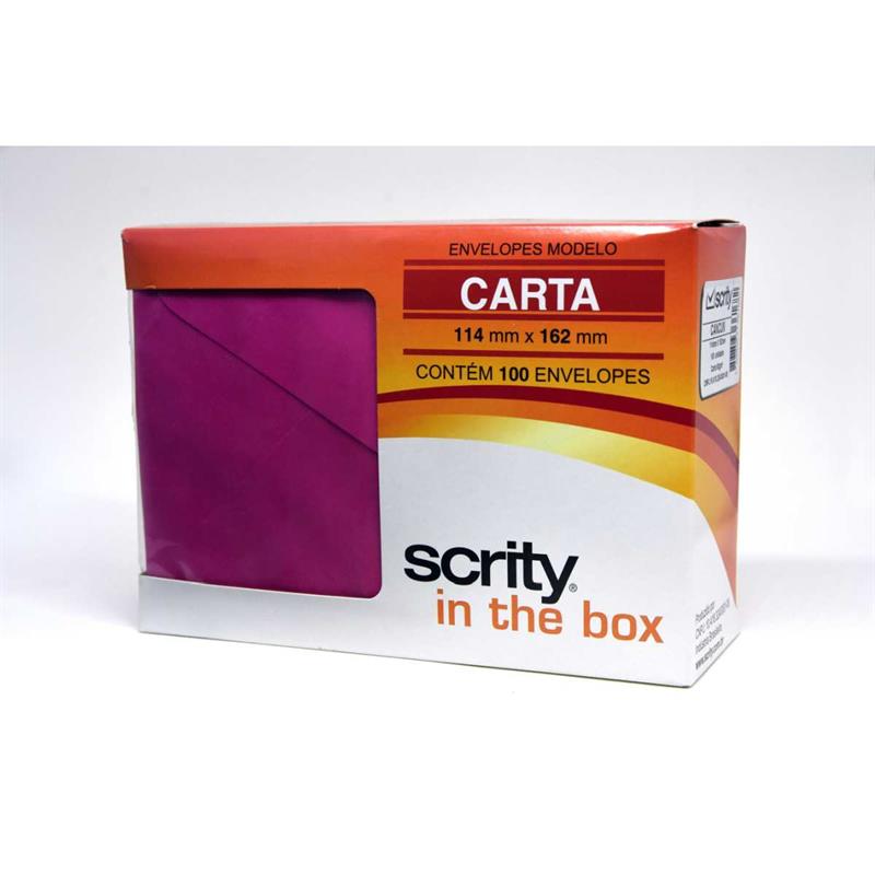ENVELOPE PARA CARTA (COLORIDO) 114X162 PINK CANCUN 80G - SCRITY PCT.C/100