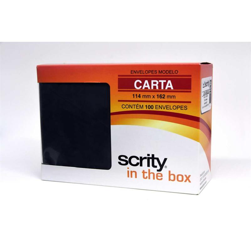 ENVELOPE PARA CARTA (COLORIDO) 114X162 PRETO LOS ANGELES 80G - SCRITY PCT.C/100