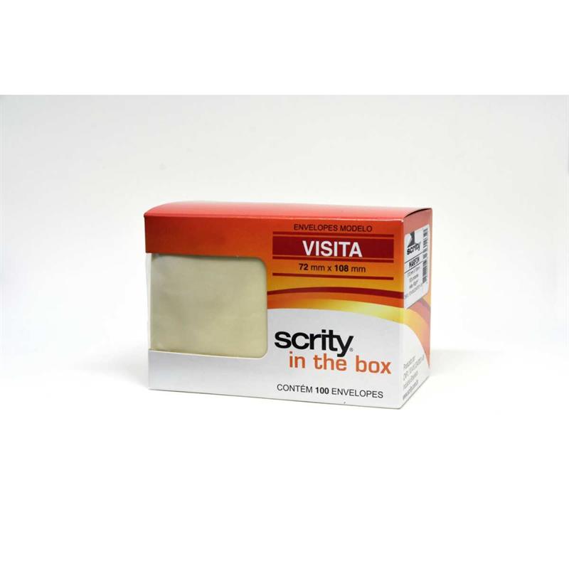 ENVELOPE PARA CARTÃO DE VISITA (COLORIDO) 72X108 CREME MARFIM 80G - SCRITY PCT.C/100