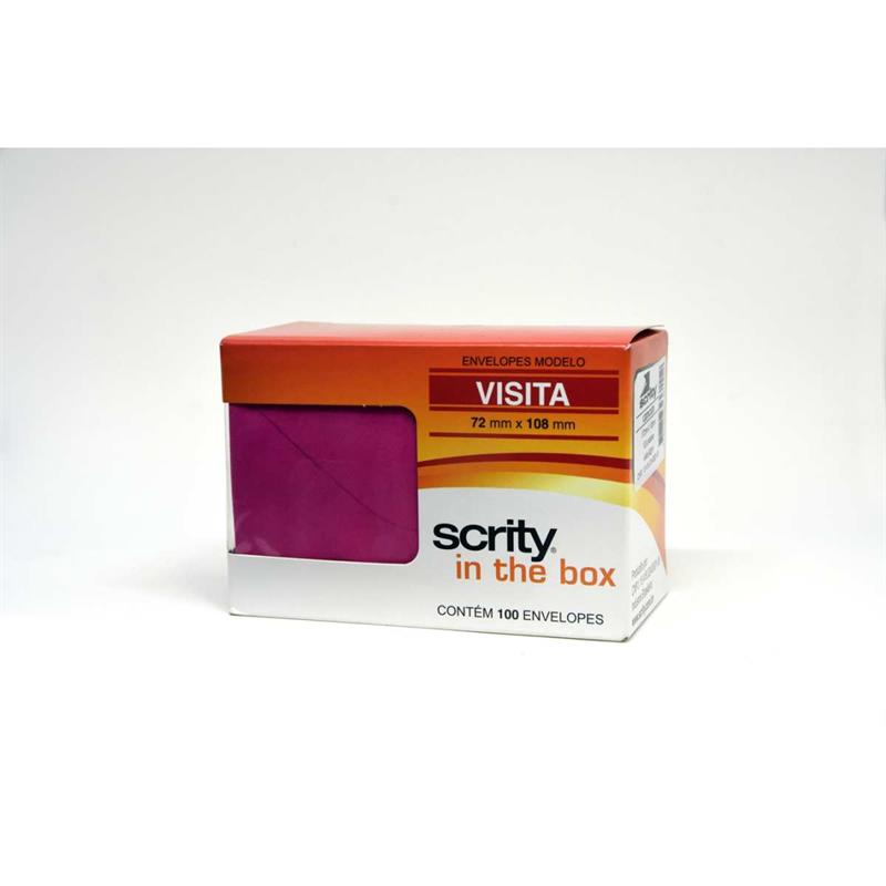ENVELOPE PARA CARTÃO DE VISITA (COLORIDO) 72X108 PINK CANCUN 80G - SCRITY PCT.C/100