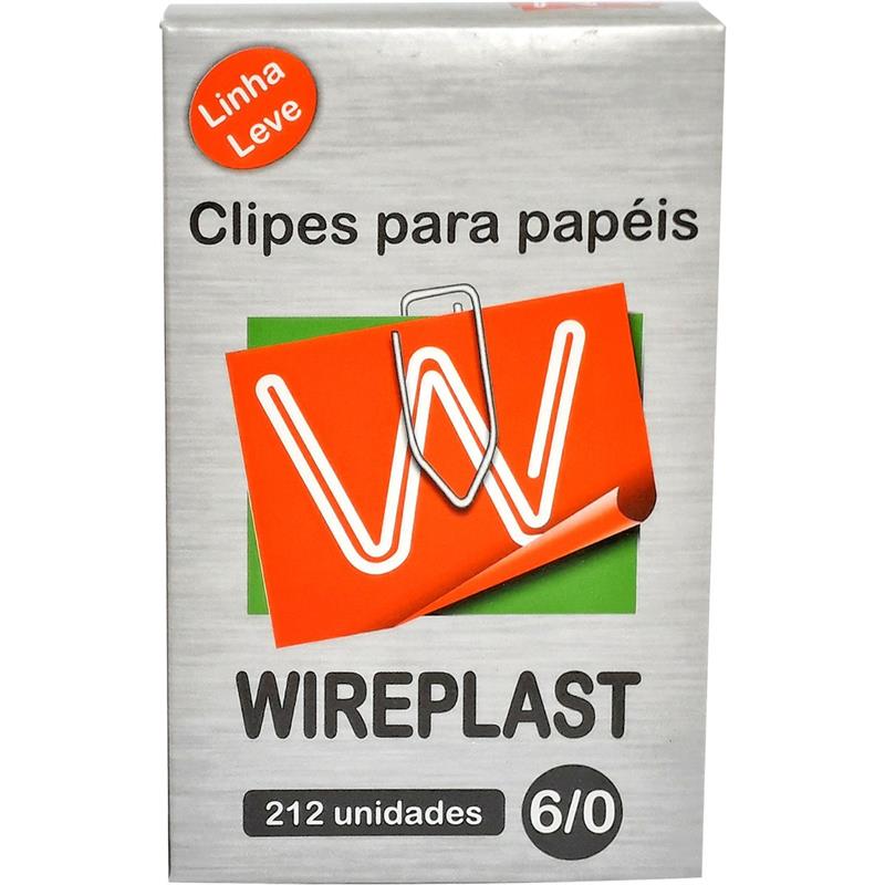 CLIPE GALVANIZADO AÇO 6/0 LINHA LEVE COM 212 UNIDADES - WIREPLAST CAIXA