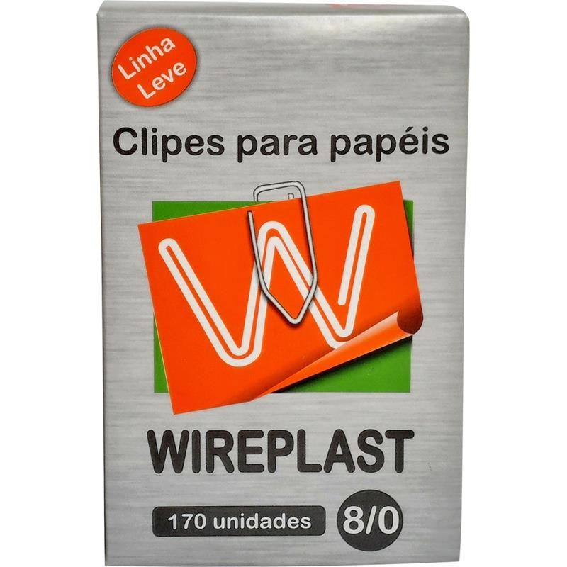 CLIPE GALVANIZADO AÇO 8/0 LINHA LEVE COM 170 UNIDADES - WIREPLAST CAIXA