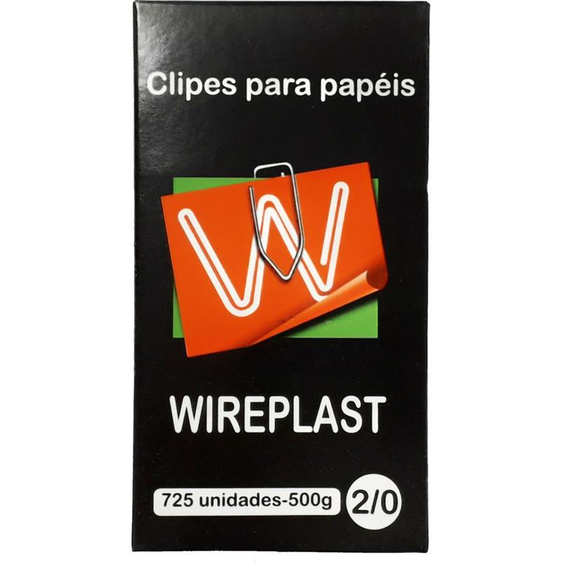 CLIPS GALVANIZADO AÇO 2/0 500 G - WIREPLAST CAIXA