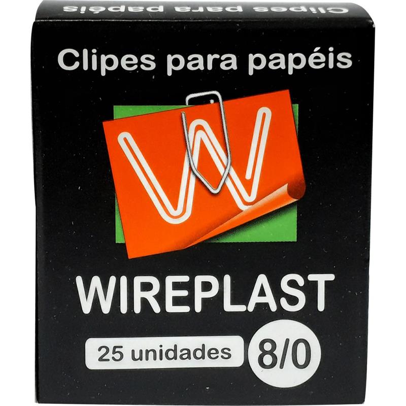 CLIPS GALVANIZADO AÇO 8/0 COM 25 UNIDADES - WIREPLAST PCT.C/10
