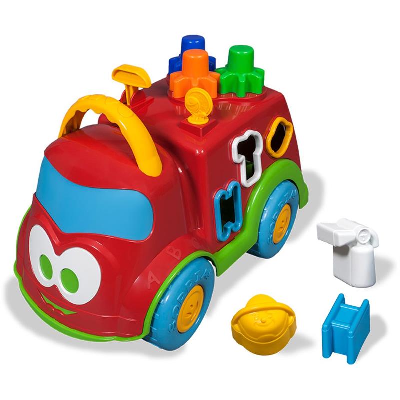 BRINQUEDO EDUCATIVO BOMBEIRINHO COM BLOCOS TOPI SOLAPA - CARDOSO TOYS UNIDADE