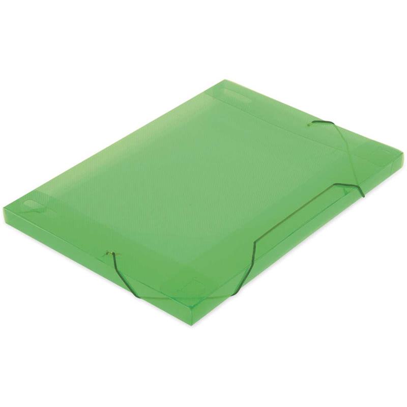 PASTA ABA ELÁSTICA (PLÁSTICA) OFICIO 18MM VERDE SOFT - POLIBRAS PCT.C/10
