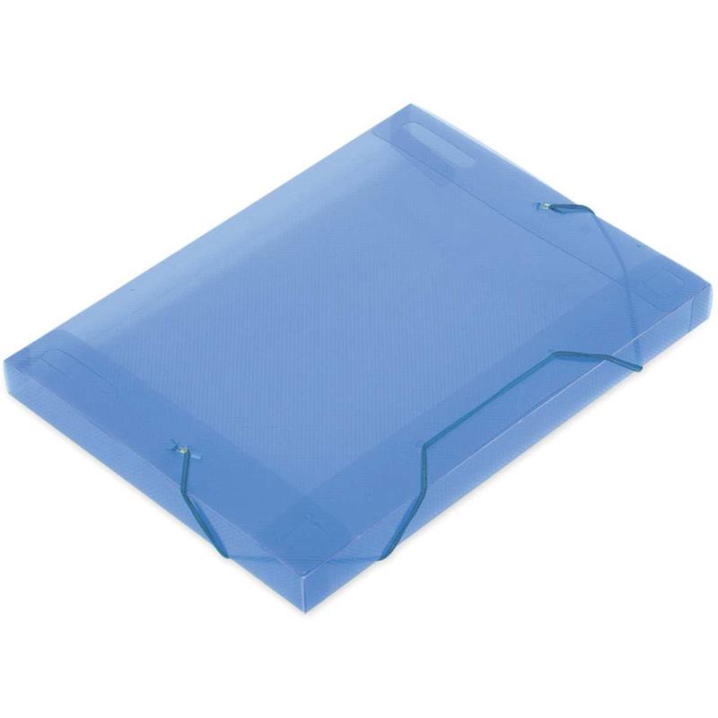 PASTA ABA ELÁSTICA (PLÁSTICA) OFICIO 30MM AZUL SOFT - POLIBRAS PCT.C/10
