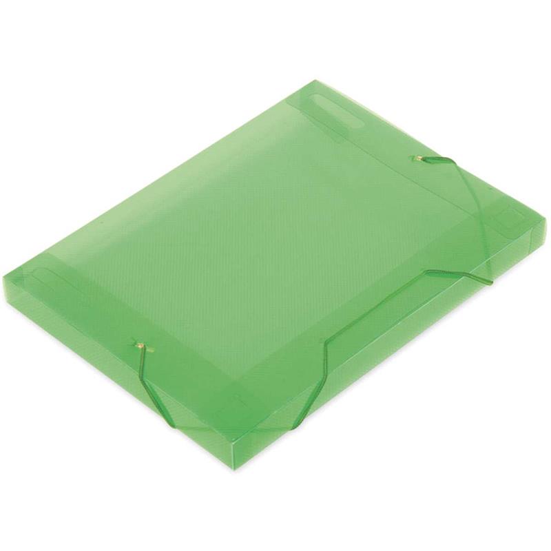 PASTA ABA ELÁSTICA (PLÁSTICA) OFICIO 30MM VERDE SOFT - POLIBRAS PCT.C/10