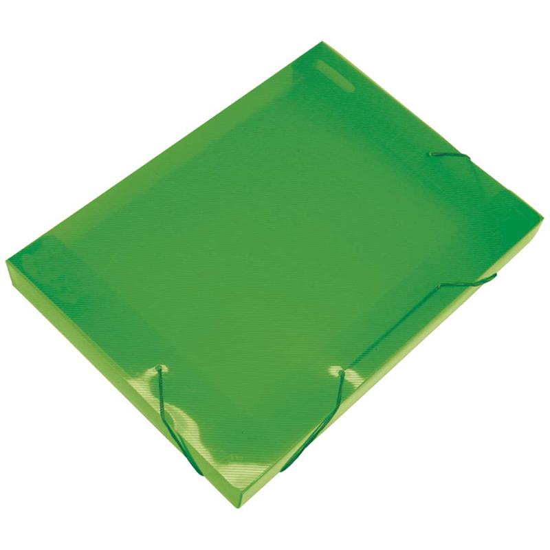 PASTA ABA ELÁSTICA (PLÁSTICA) OFICIO 40MM VERDE SOFT - POLIBRAS PCT.C/10