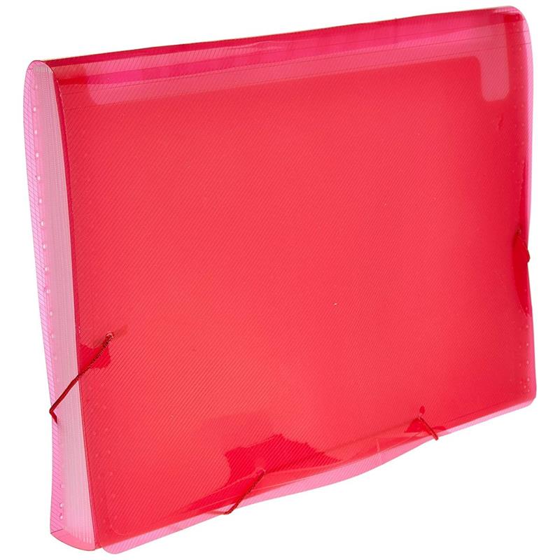 PASTA SANFONADA (PLASTICA) A4 12 DIVISOES VERMELHA - POLIBRAS UNIDADE