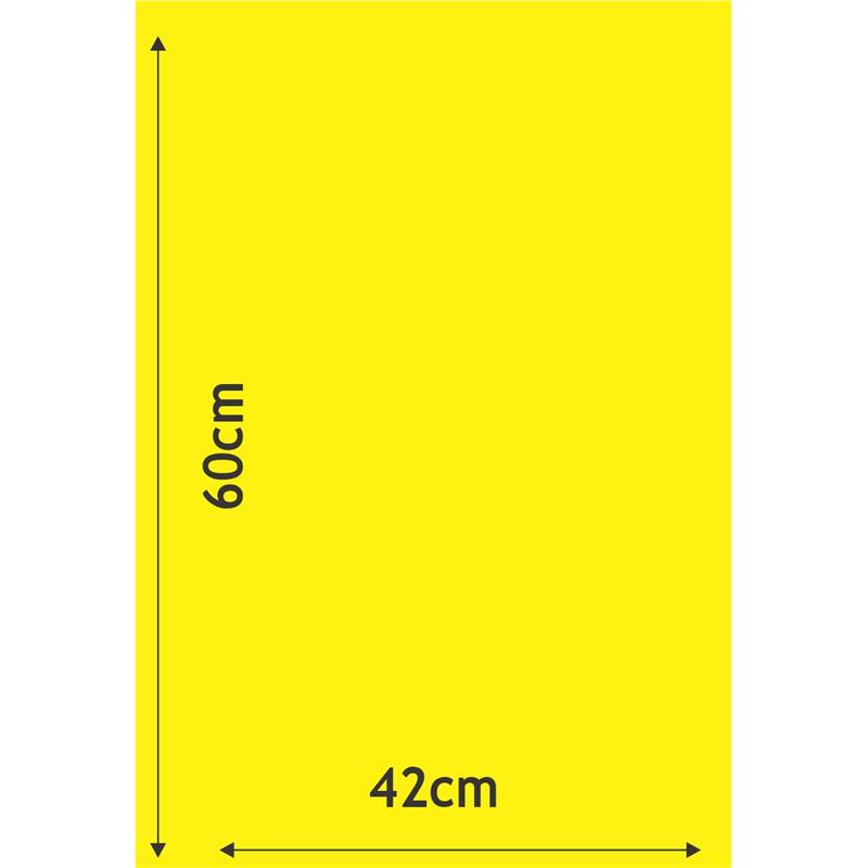 CARTAZ PARA MARCAÇÃO LISO AMARELO A2 250G 42X60CM - RADEX PCT.C/100