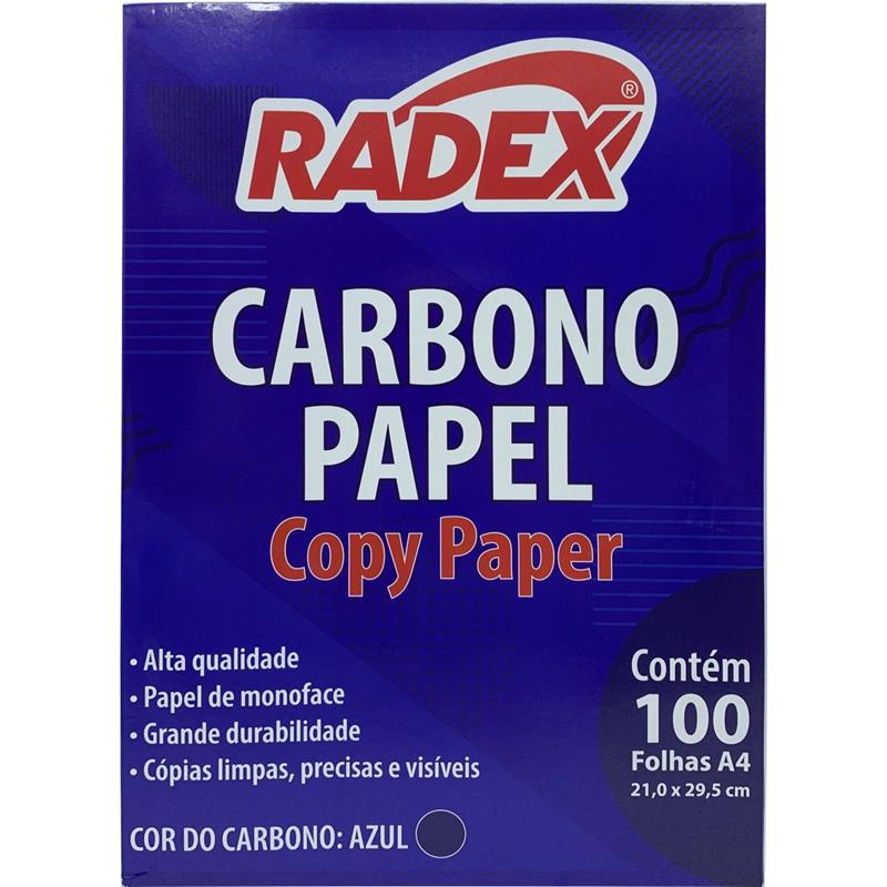 PAPEL CARBONO PARA LAPIS A4 PAPEL AZUL - RADEX CX.C/100