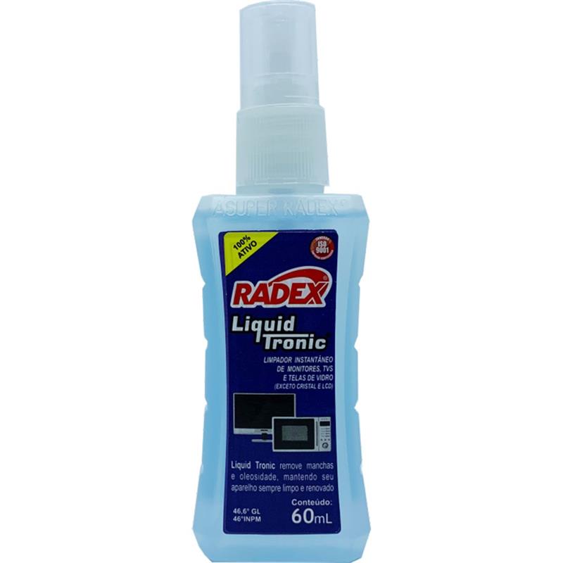 PRODUTO PARA LIMPEZA MONITORES/DVD/SCANNERS 60ML. - RADEX UNIDADE
