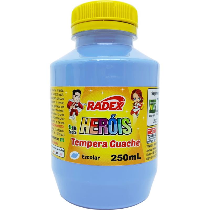 TINTA GUACHE 250 ML AZUL CLARO - RADEX PCT.C/03