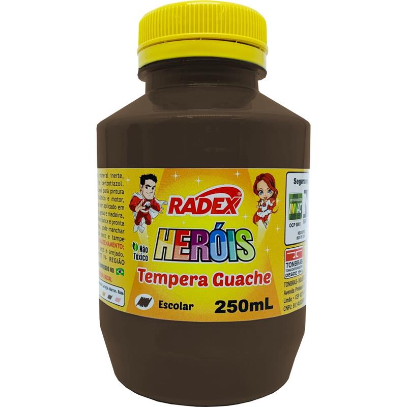 TINTA GUACHE 250 ML MARROM - RADEX PCT.C/03