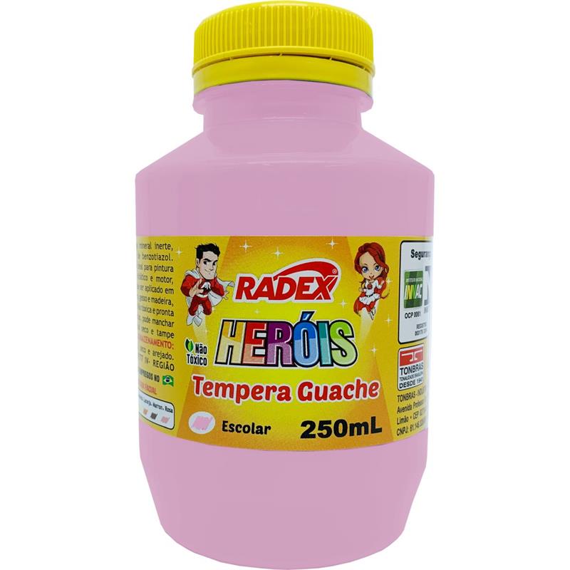 TINTA GUACHE 250 ML ROSA - RADEX PCT.C/03