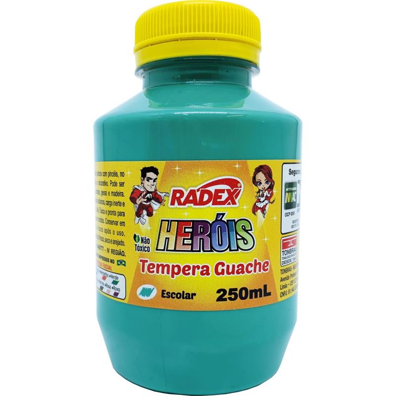 TINTA GUACHE 250 ML VERDE CLARO - RADEX PCT.C/03