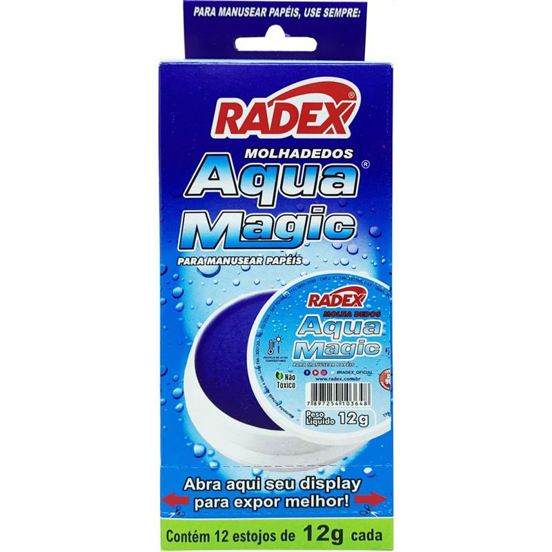 UMEDECEDOR DE DEDO ASUPER AQUA MAGIC 12G. - RADEX CX.C/12