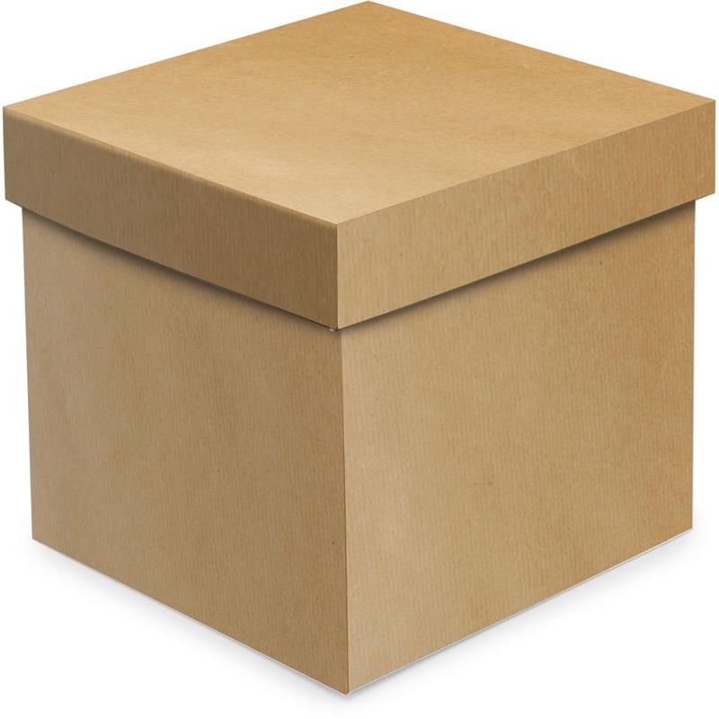 CAIXA PARA PRESENTE (COM TAMPA) CUBO KRAFT P 13X13X13CM - CROMUS PCT.C/10