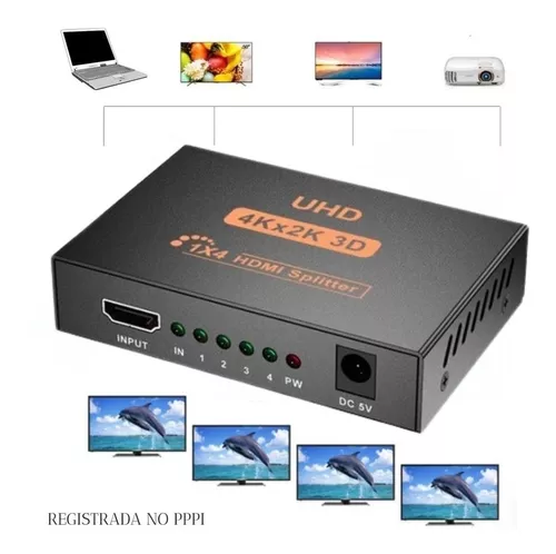 DIVISOR HDMI SPLITTER DUPLICADOR 4X1 1080P VIND