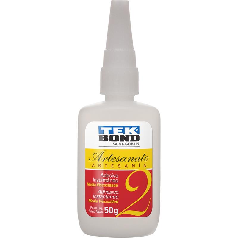 COLA (ADESIVO INSTANTÂNEO) ARTESANATO 2 50G - TEKBOND CX.C/10