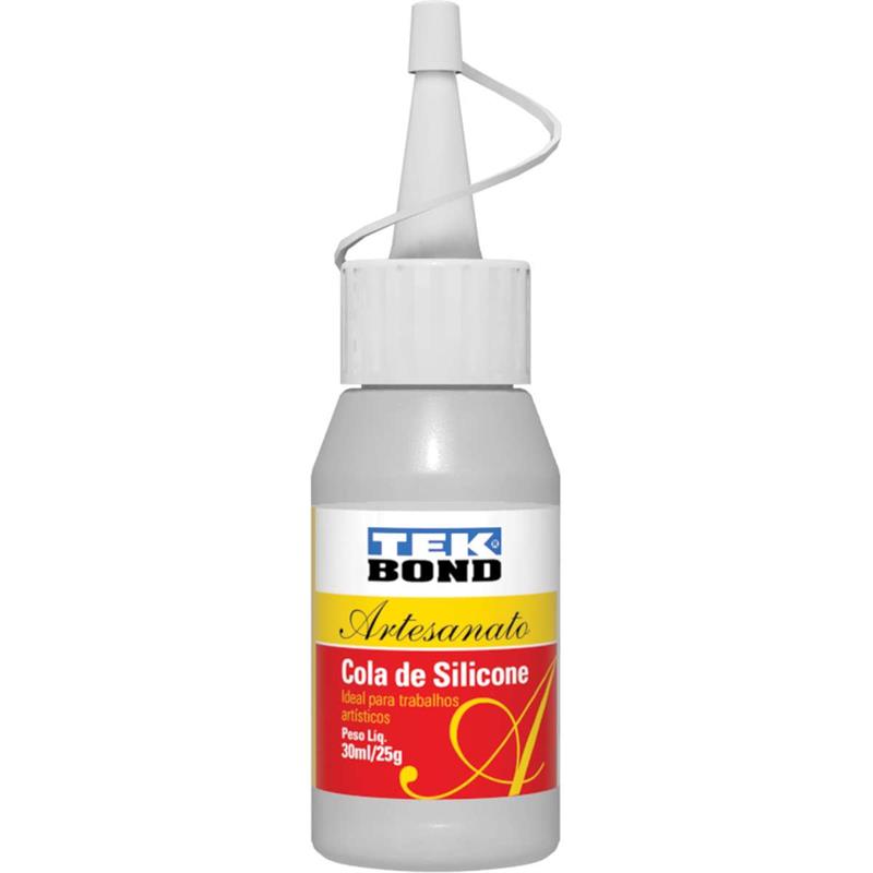 COLA PARA ARTESANATO SILICONE LIQUIDA 25G/30ML. - TEKBOND CX.C/12