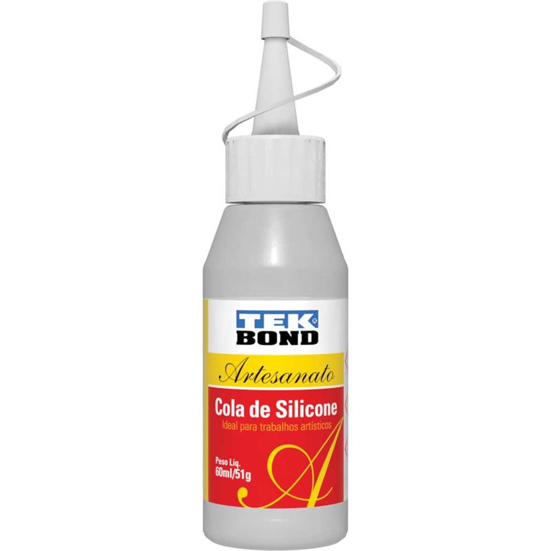 COLA PARA ARTESANATO SILICONE LIQUIDA 51G/60ML. - TEKBOND CX.C/12
