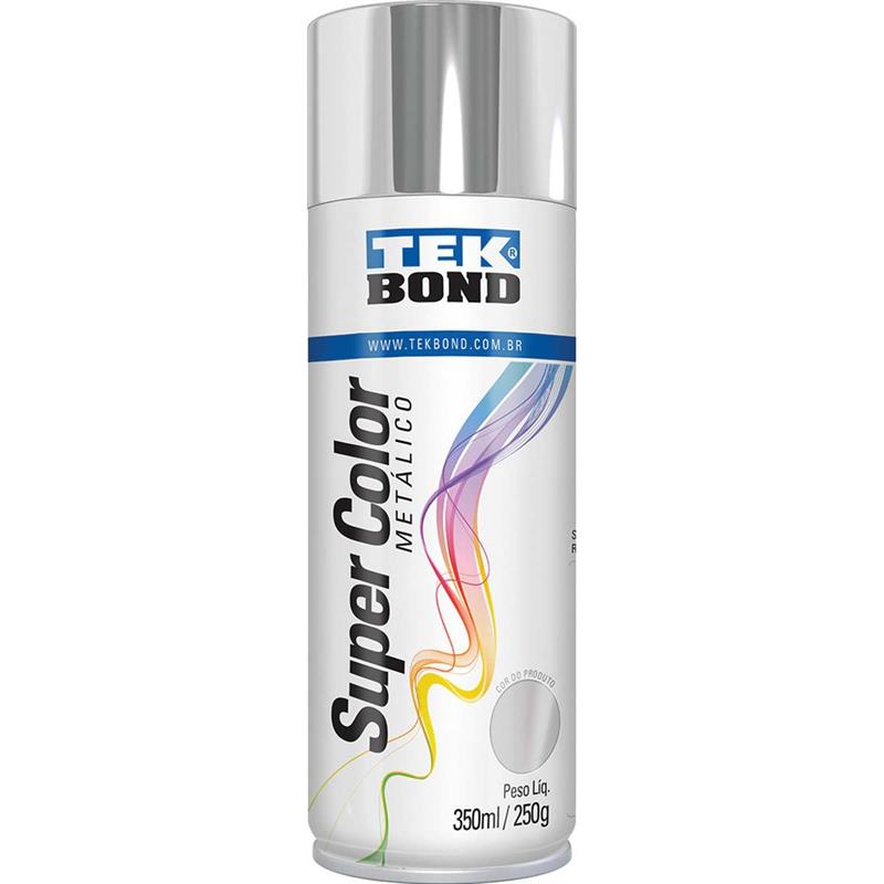 TINTA SPRAY METALICO CROMADO 350ML/250G - TEKBOND UNIDADE