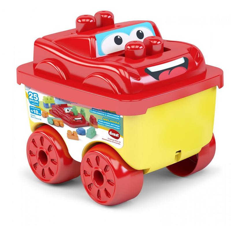 BRINQUEDO PARA MONTAR BLOCO RACER 55 COM 25 PEÇAS - DISMAT UNIDADE