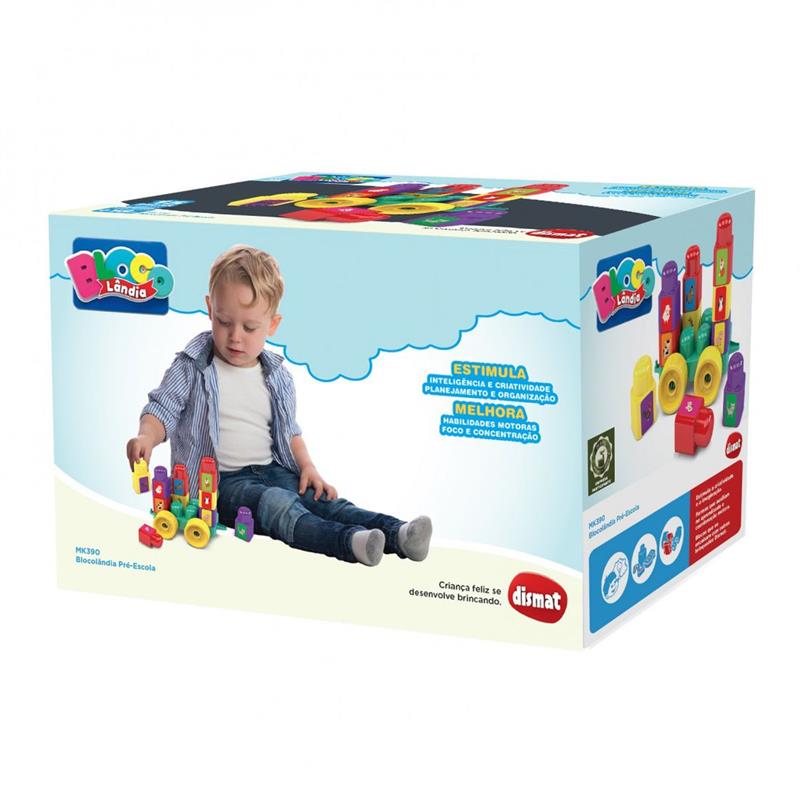 BRINQUEDO PARA MONTAR BLOCOLANDIA PRE ESCOLA - DISMAT UNIDADE