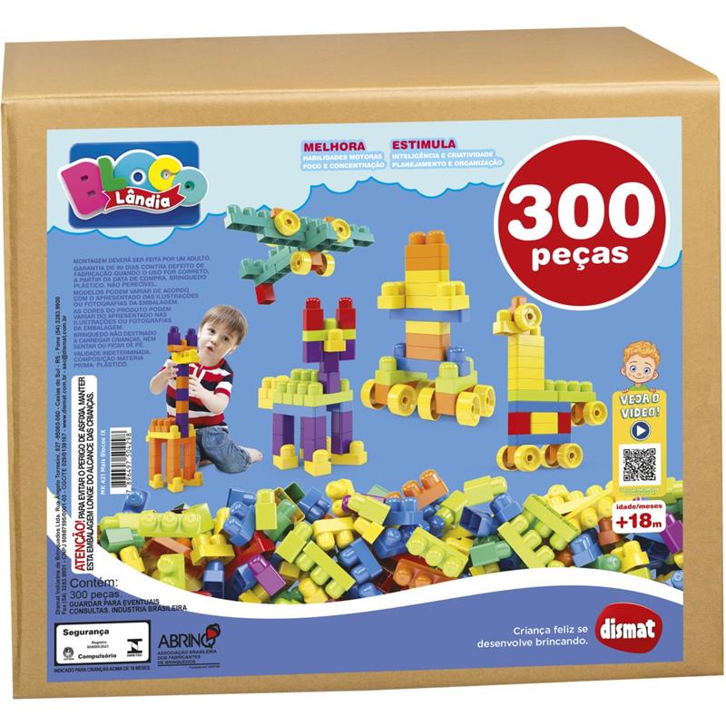 BRINQUEDO PARA MONTAR MAIS BLOCOS IX 300 PEÇAS - DISMAT UNIDADE