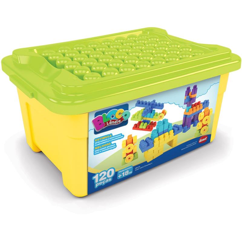 BRINQUEDO PARA MONTAR SUPER CAIXA DIVERTIDA 120PECAS - DISMAT UNIDADE