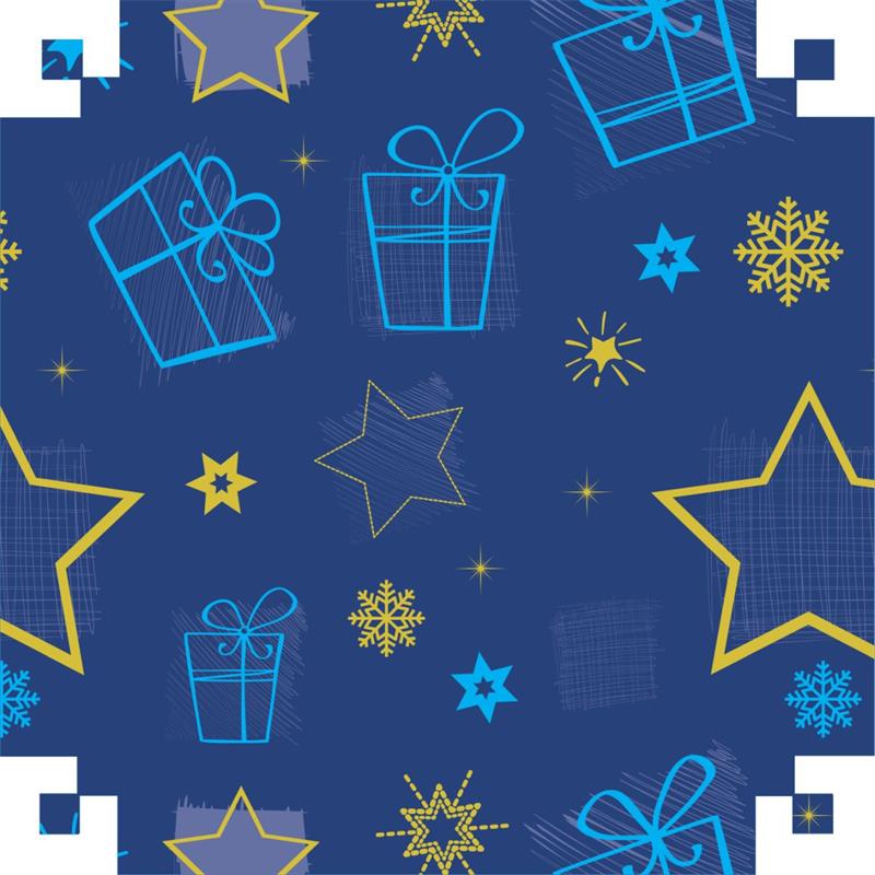 PAPEL PARA PRESENTE COUCHÊ (BOBINA) 60CM.MOD.414 PRES. ESTRELA AZ. - V.M.P. BO-100MTS
