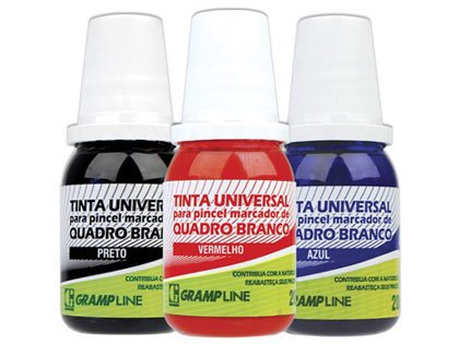 TINTA PARA PINCEL DE QUADRO BRANCO GRAMPLINE 20ML AZUL COM 6